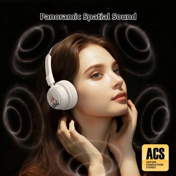 G306pro vezeték nélküli fejhallgató fejre illeszkedő, rajzfilm plüss mackó dizájnnal, 30 mm meghajtók, 20–100 kHz frekvenciatartomány