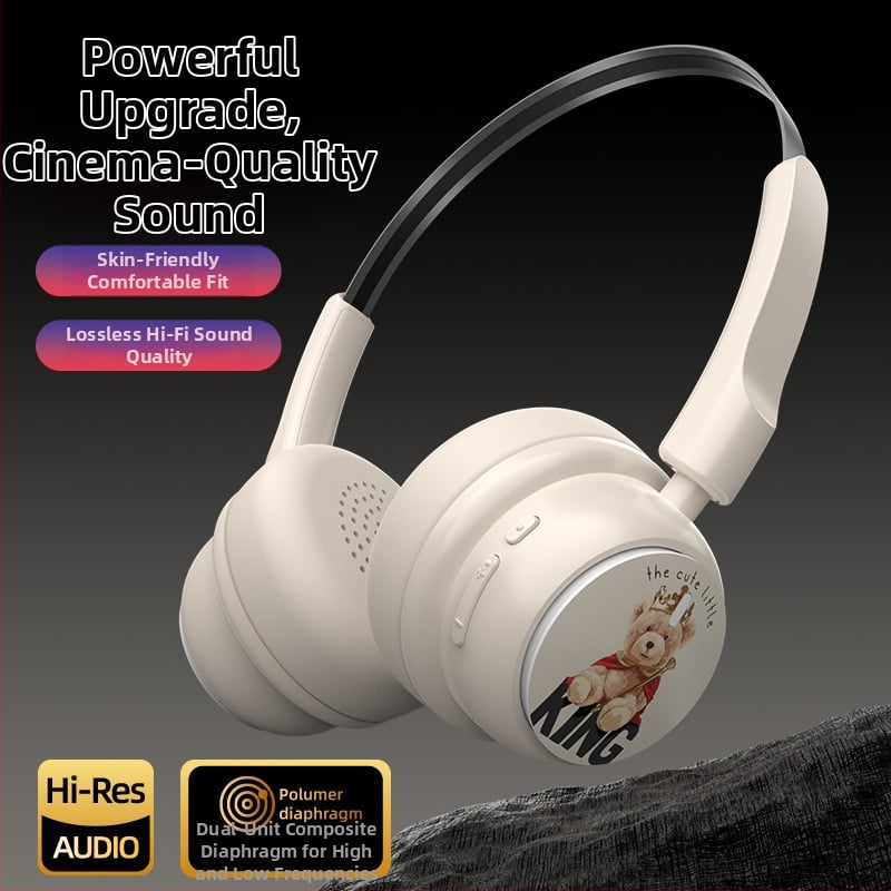 G306pro vezeték nélküli fejhallgató fejre illeszkedő, rajzfilm plüss mackó dizájnnal, 30 mm meghajtók, 20–100 kHz frekvenciatartomány