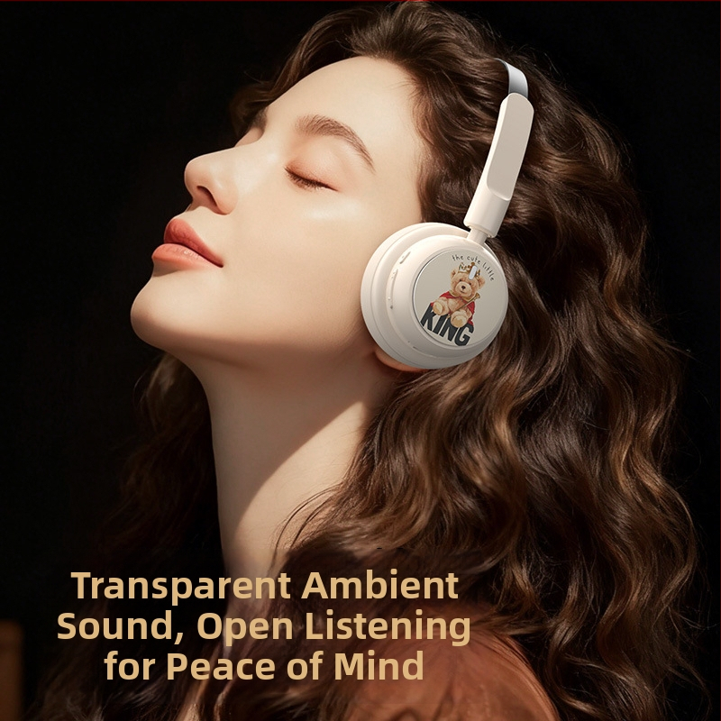 G306pro vezeték nélküli fejhallgató fejre illeszkedő, rajzfilm plüss mackó dizájnnal, 30 mm meghajtók, 20–100 kHz frekvenciatartomány