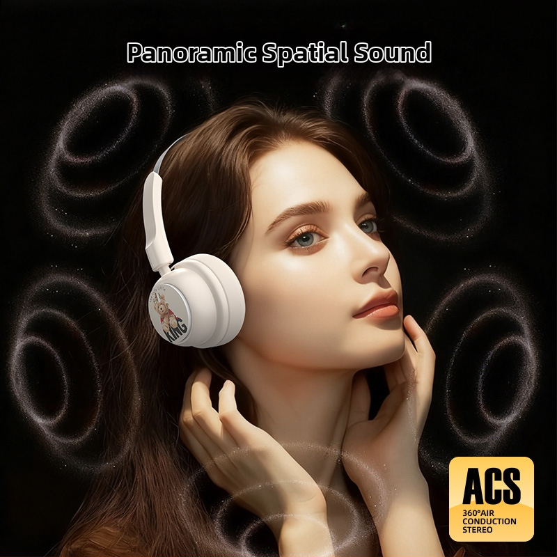 G306pro vezeték nélküli fejhallgató fejre illeszkedő, rajzfilm plüss mackó dizájnnal, 30 mm meghajtók, 20–100 kHz frekvenciatartomány