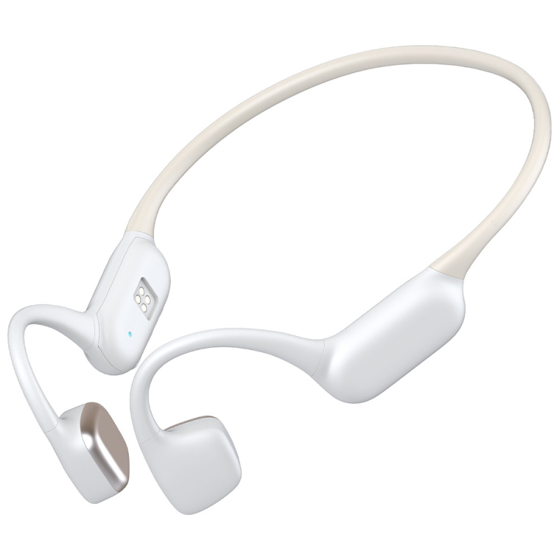 Slúchadlá s kostnou vodivosťou, IPX8 vodeodolné, Bluetooth 6.0, dosah 10 m, výdrž batérie 4–8 h, nositeľné na hlave, stereo pre obidva kanály, športový štýl, silikónový materiál