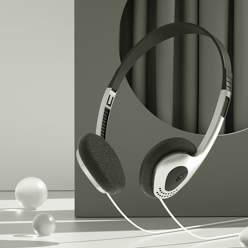 Kyle sound 071 vezetékes fejhallgató, retro stílus, 3,5 mm jack, 1,2 m kábel, 30 mm meghajtó, impedancia 106 Ω