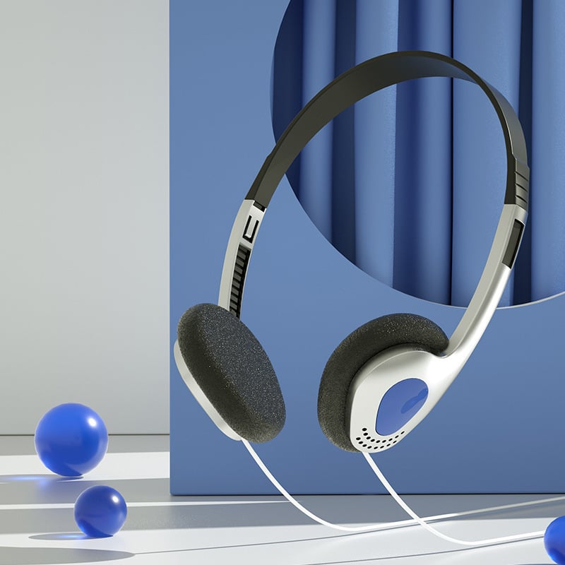 Kyle sound 071 vezetékes fejhallgató, retro stílus, 3,5 mm jack, 1,2 m kábel, 30 mm meghajtó, impedancia 106 Ω