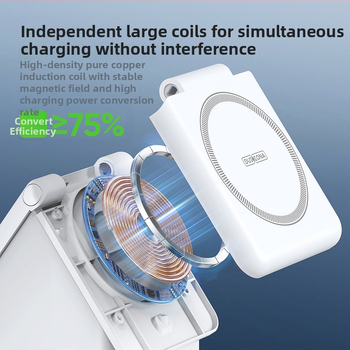 Magnetické bezdrôtové nabíjačka 4 v 1 pre iPhone, slúchadlá a Apple Watch — Qi, 15W max, CE certifikát