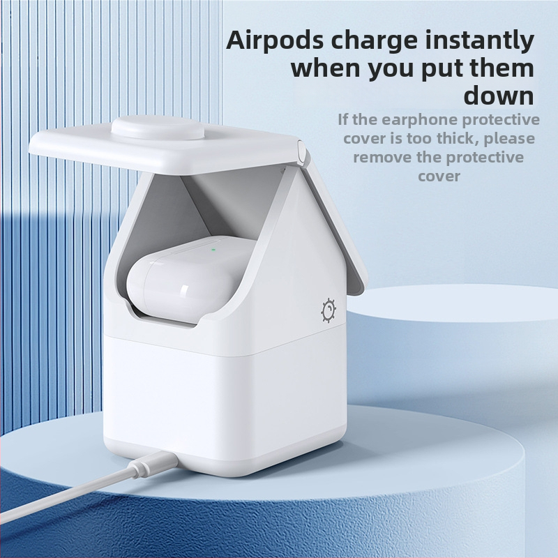 Magnetické bezdrôtové nabíjačka 4 v 1 pre iPhone, slúchadlá a Apple Watch — Qi, 15W max, CE certifikát