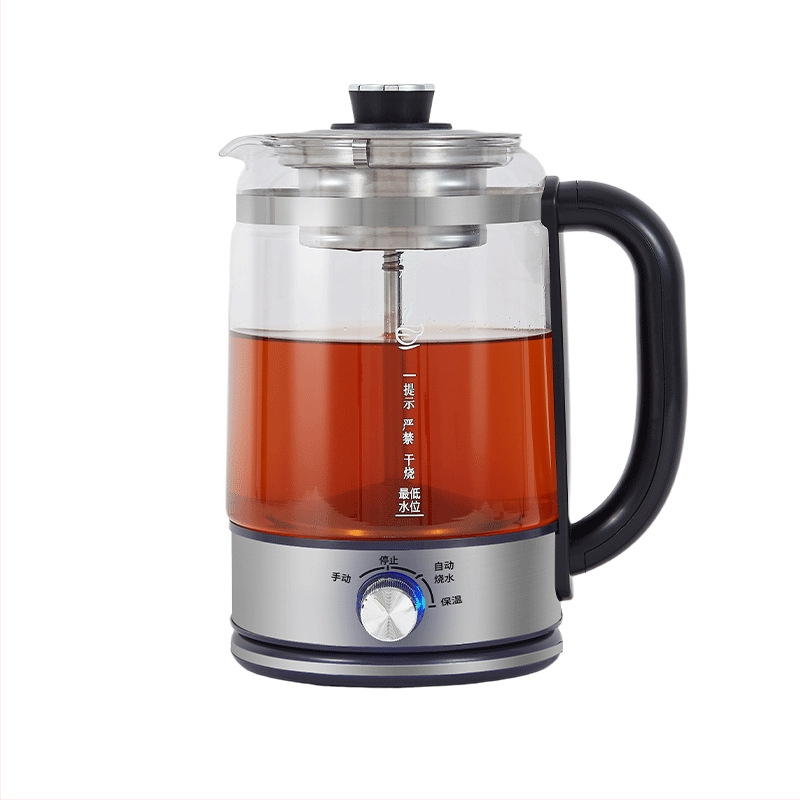 Stikla tēja pagatavošanas iekārta ar automātisko režīmu, daudzfunkcionāla, 2–3 L, 220V, 500–1000W, elektroniskais termostats, pastāvīga temperatūra, modelis 208