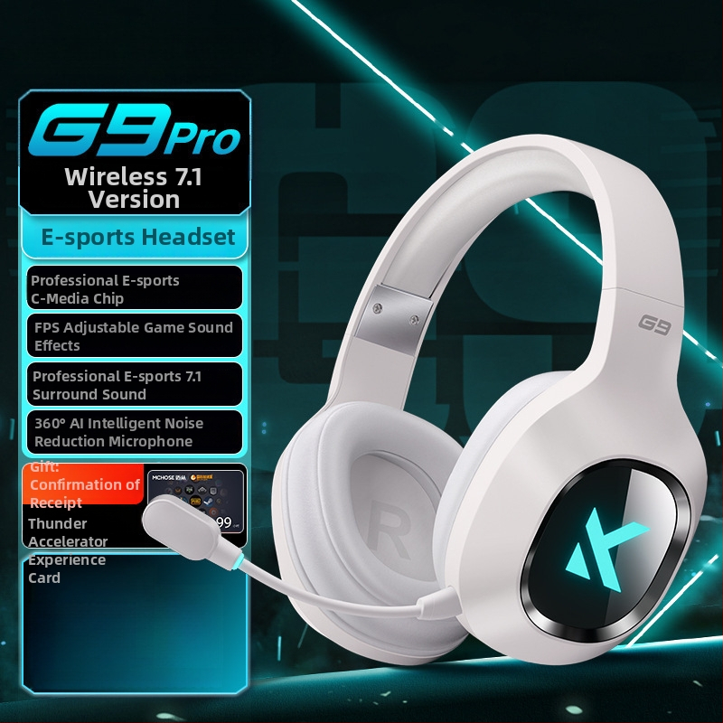 G9 Pro Gaming slúchadlá — bezdrôtový Bluetooth s tromi režimami, s mikrofónom pre PC