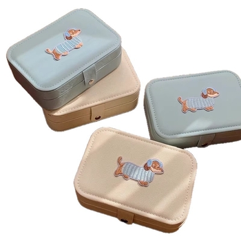 Cutie portabilă de bijuterii din Cortex pentru cercei, inele și coliere — stil de relaxare, construcție dură, configurații variate