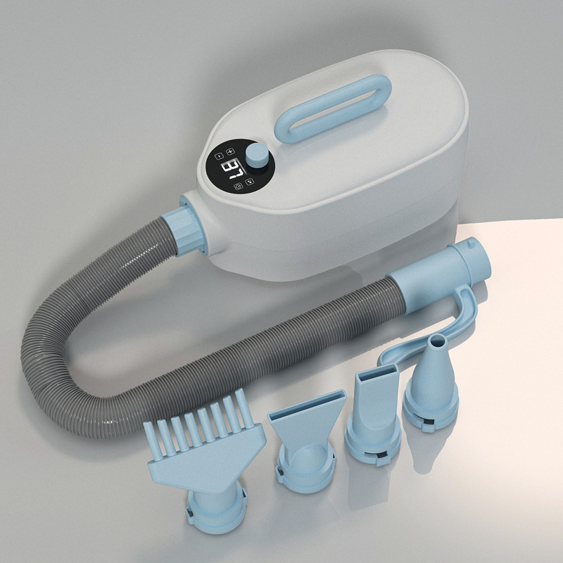 Uscător cu aer cu apă pentru animale de companie, baie pentru pisici și câini, putere mare, funcționare silențioasă, 2000W+, motor DC, fir de încălzire spiral, 220V, model Habasi1, cu patru duze, protecție la supraincălzire