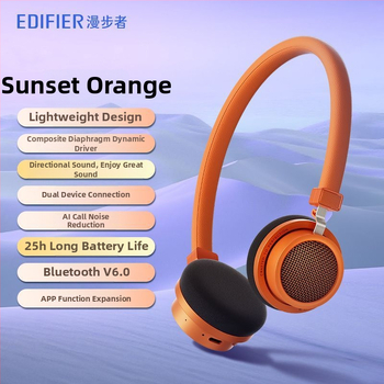 Edifier Doo Ace retro Bluetooth slúchadlá cez uši — ľahká konštrukcia, Bluetooth 6.0, dlhá výdrž batérie, prémiový dojem