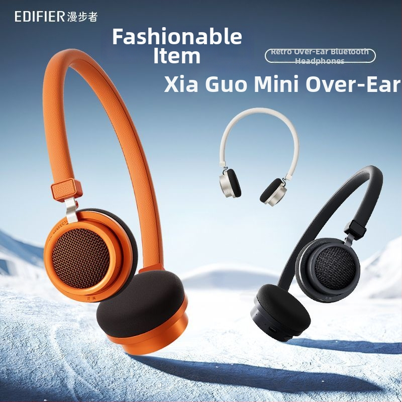 Edifier Doo Ace retro Bluetooth slúchadlá cez uši — ľahká konštrukcia, Bluetooth 6.0, dlhá výdrž batérie, prémiový dojem
