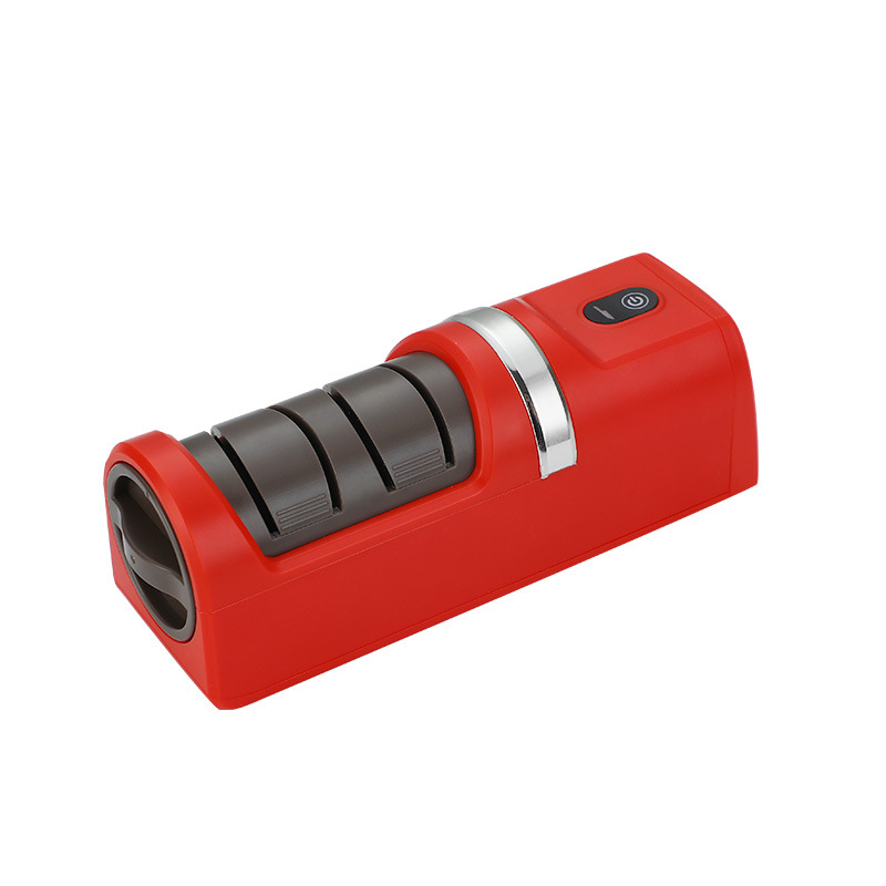 Ascutitor electric pentru cuțite, uz casnic, multifuncțional, compact, cu abraziv diamant, încărcare automată, logo imprimat