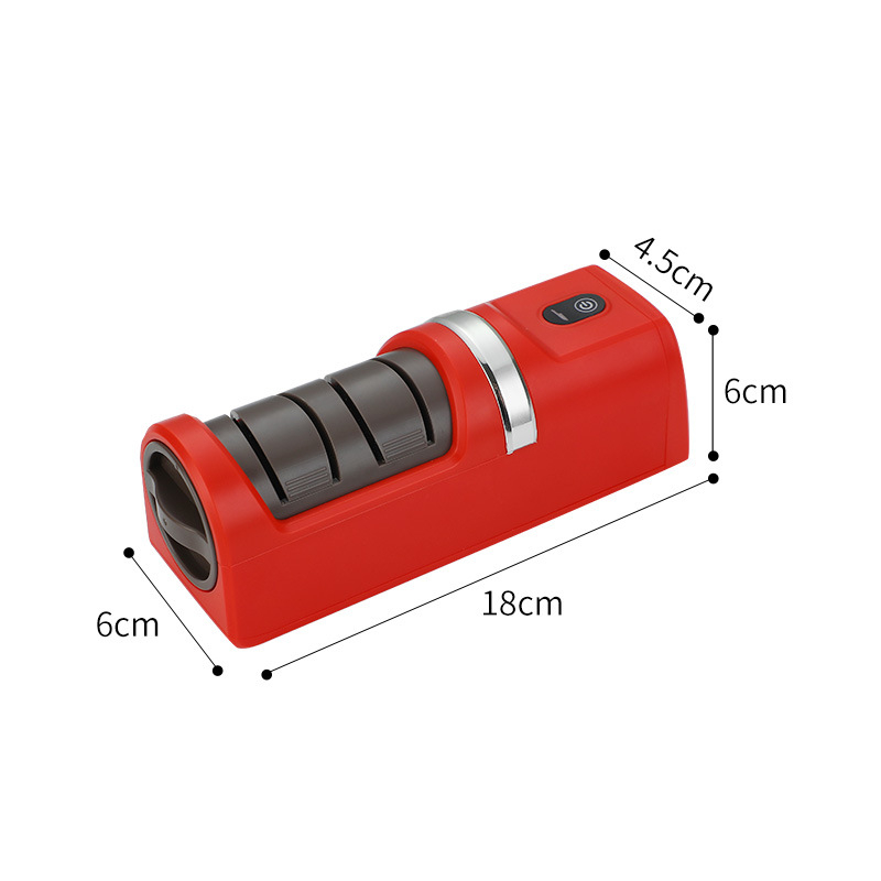 Ascutitor electric pentru cuțite, uz casnic, multifuncțional, compact, cu abraziv diamant, încărcare automată, logo imprimat