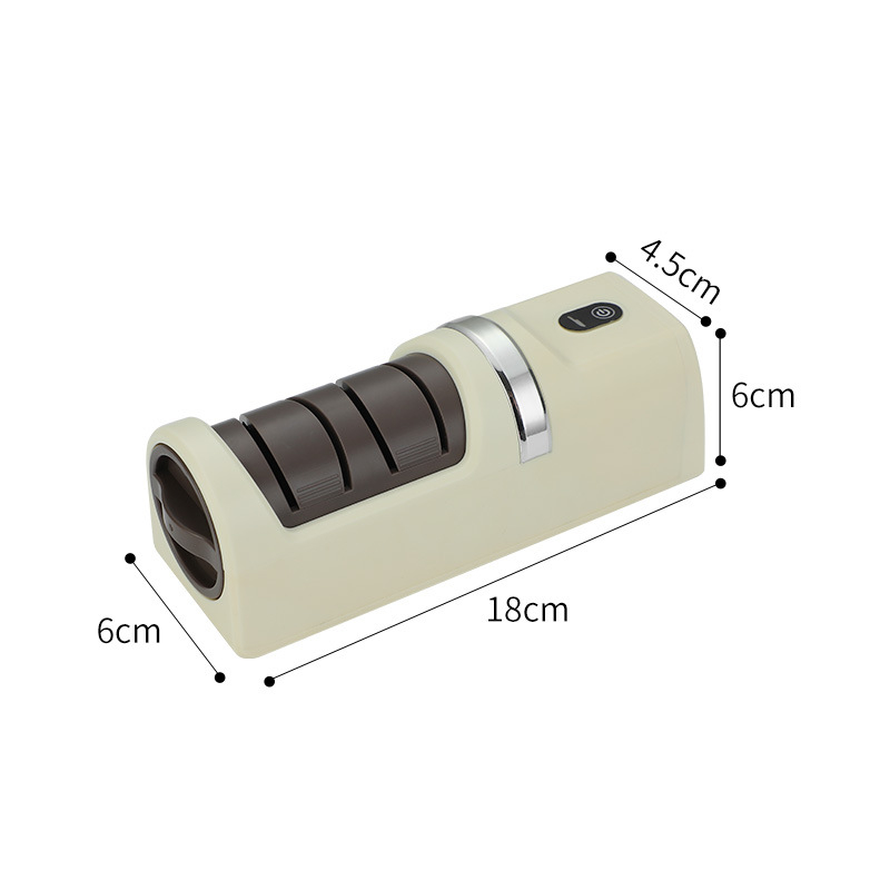 Ascutitor electric pentru cuțite, uz casnic, multifuncțional, compact, cu abraziv diamant, încărcare automată, logo imprimat