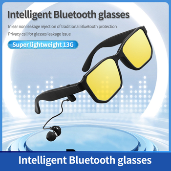 Ochelari Bluetooth inteligenți cu căști încorporate pentru muzică și apeluri, purtați pe cap, Bluetooth 5.0, rază 10 m, autonomie baterie 4–8 ore