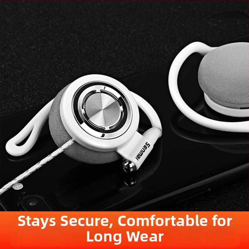 Vezetékes fülhallgató futáshoz – fülre akasztós kialakítás, 3,5 mm csatlakozó, érzékenység 96 dB/mW