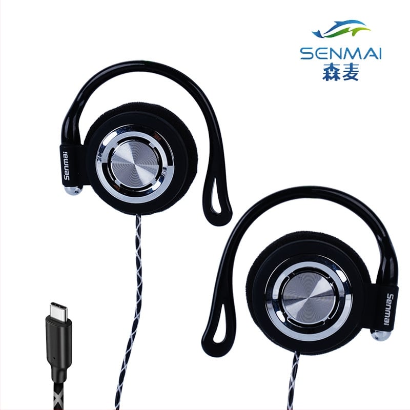 Vezetékes fülhallgató futáshoz – fülre akasztós kialakítás, 3,5 mm csatlakozó, érzékenység 96 dB/mW