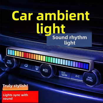 Mašīnas LED apkārtējā gaisma ar balss vadību un mūzikas ritmu — iekšējā dekoratīvā apgaismošana, PVC korpuss, spriegums līdz 36V, darbības platība 1–3 m², 3C sertifikāts