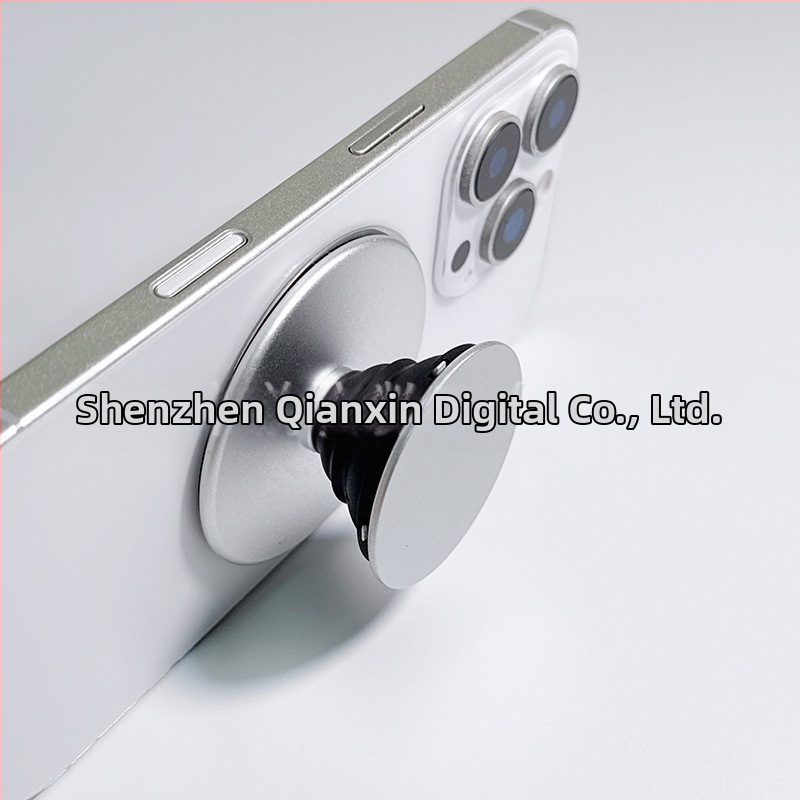 Snap-On magnetický stojan na telefón – ultra tenký, ABS + TPU, silný magnet, kovová skriňa; na stolné použitie a selfie