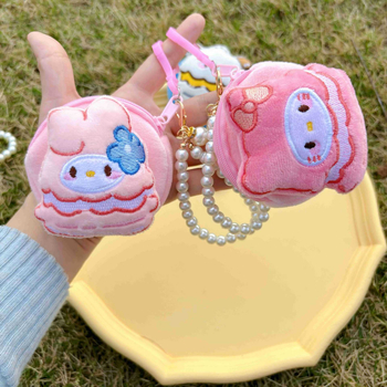 Монетник с аниме карикатура, свеж стил, унисекс, полиестер, за монети и слушалки