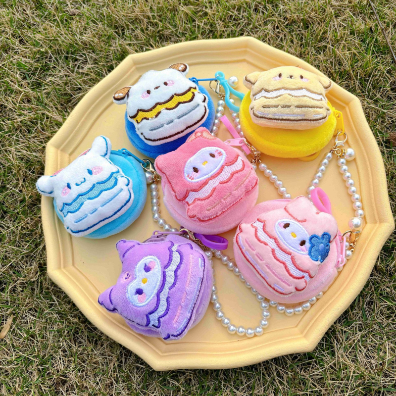 Монетник с аниме карикатура, свеж стил, унисекс, полиестер, за монети и слушалки