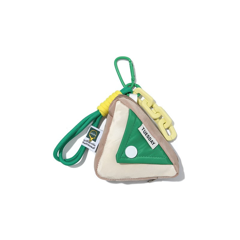 Унисекс мини портфейл за монети с дръжка – пролет 2025, полиестер, геометричен принт, свеж и сладък стил