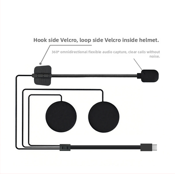 DAIRLE Bluetooth headset για κράνος μοτοσικλέτας — ασύρματο στερεο ήχος, IPX7 αδιάβροχο, αυτονομία μπαταρίας >8 ώρες, τοποθέτηση στο κράνος, Bluetooth 5.0