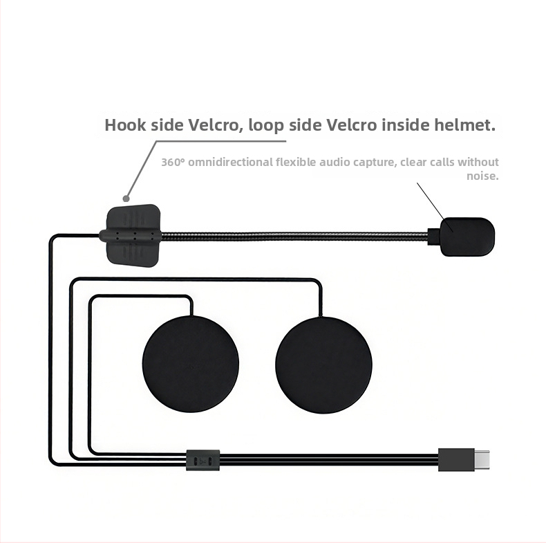 DAIRLE Bluetooth headset για κράνος μοτοσικλέτας — ασύρματο στερεο ήχος, IPX7 αδιάβροχο, αυτονομία μπαταρίας >8 ώρες, τοποθέτηση στο κράνος, Bluetooth 5.0