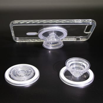 MX Suport snap-on transparent magnetic pentru telefon, acrilic, universal, detașabil