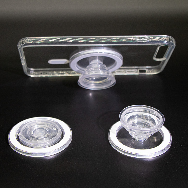 MX Suport snap-on transparent magnetic pentru telefon, acrilic, universal, detașabil