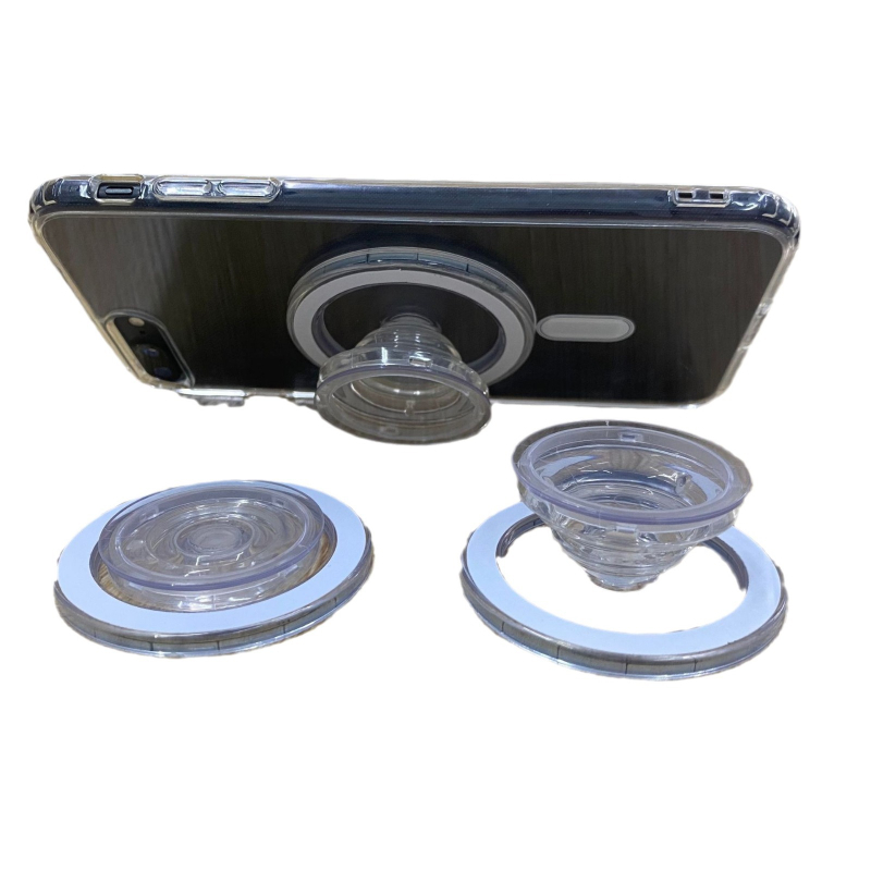 MX Suport snap-on transparent magnetic pentru telefon, acrilic, universal, detașabil