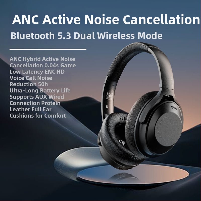 FINGERTIME A06 Bluetooth slušalice s ANC, Bluetooth 5.3, domet 15 m, trajanje baterije >8 h, stereo