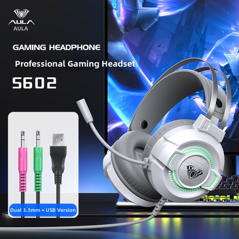 Tarantula S602 drôtový USB herný headset s 50 mm reproduktormi, 7.1 surround zvukom, 20–2000 Hz, 40 Ω