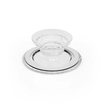 Snap-on nosač za telefon s magnetskim usisavanjem; materijal ABS + magnet + prozirno ljepilo; pogodan za uredski rad, livestream i učenje.