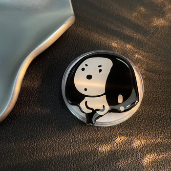 Mágneses telefon-tartó, akril alapanyag, rajzfilm kutya dizájn, összecsukható teleszkópos kialakítás