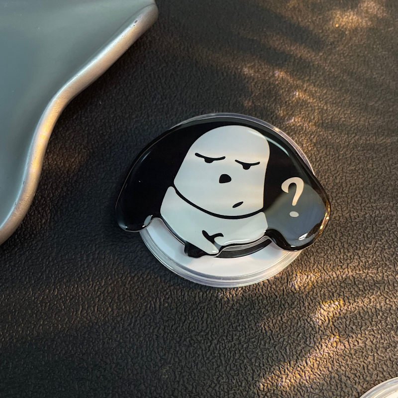 Mágneses telefon-tartó, akril alapanyag, rajzfilm kutya dizájn, összecsukható teleszkópos kialakítás