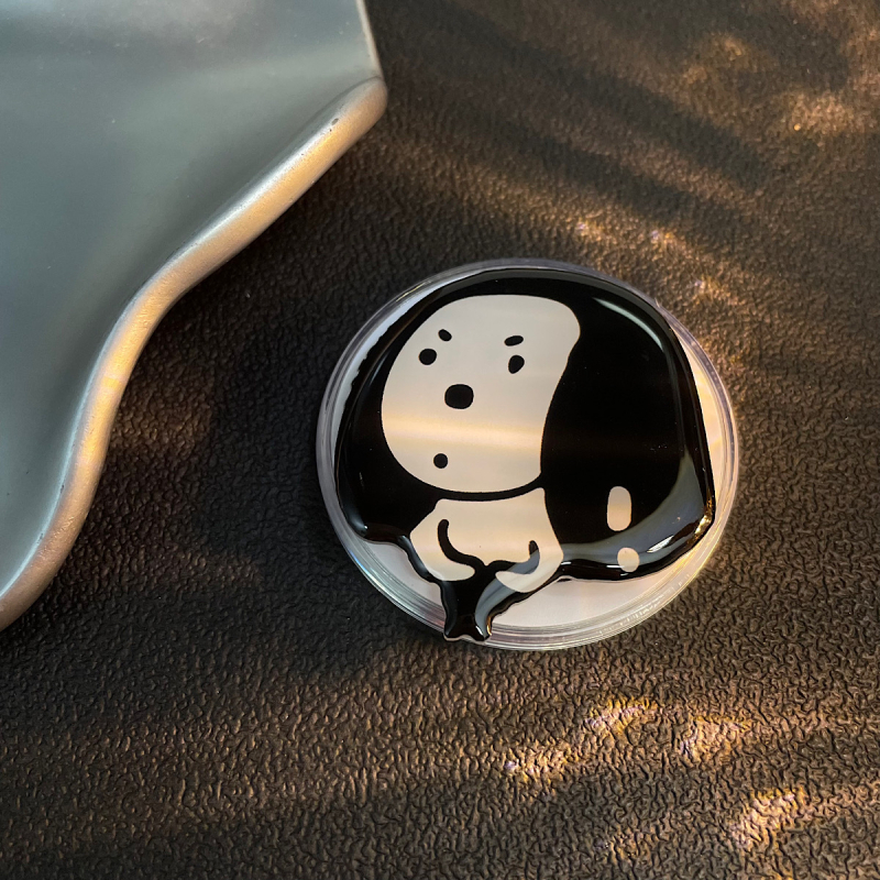 Mágneses telefon-tartó, akril alapanyag, rajzfilm kutya dizájn, összecsukható teleszkópos kialakítás