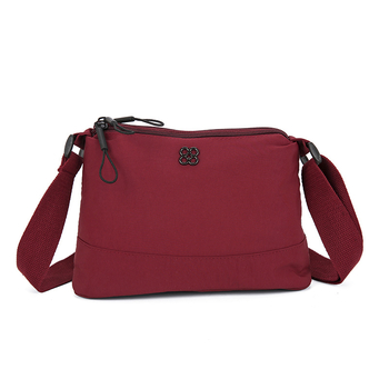 Geantă de umăr din nailon impermeabilă pentru femei - închidere cu fermoar, căptușeală din poliester, formă orizontală dreptunghiulară, buzunar pentru telefon, bretea simplă