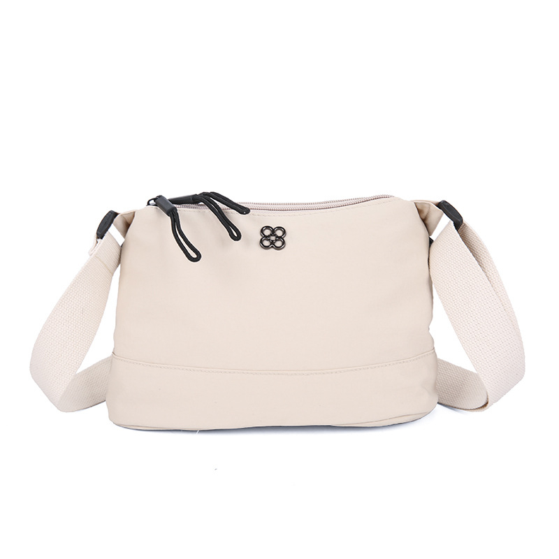 Geantă de umăr din nailon impermeabilă pentru femei - închidere cu fermoar, căptușeală din poliester, formă orizontală dreptunghiulară, buzunar pentru telefon, bretea simplă