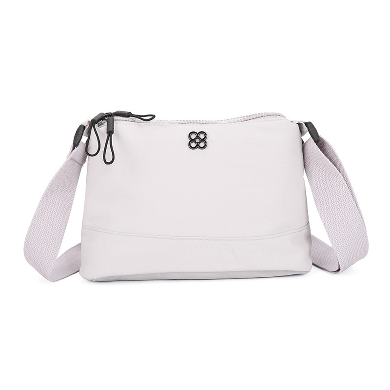 Geantă de umăr din nailon impermeabilă pentru femei - închidere cu fermoar, căptușeală din poliester, formă orizontală dreptunghiulară, buzunar pentru telefon, bretea simplă