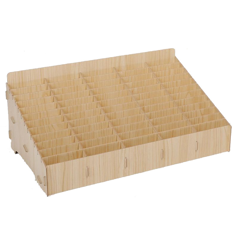 Cutie de depozitare pentru birou cu mai multe compartimente, placă din fibre de lemn, model în carouri, stil modern minimalist