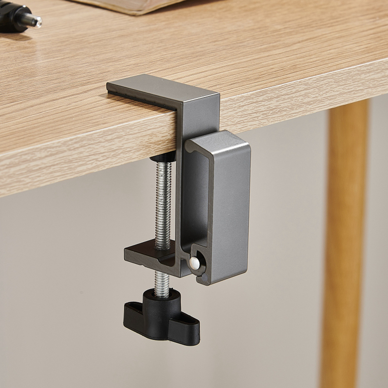 Сгъваема кука за ръба на бюрото, алуминиева сплав, единична кука, без пробиване, фиксиран прът, носимост до 5 кг, пусната през 2025 г.