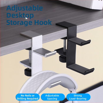 Galda austiņu statīvs no alumīnija sakausējuma un silikona, modelis Z20/Z21, saderīgs ar ausu austiņām, uzglabāšanai (Tips: Galda statīvs; Materiāls: Alumīnija sakausējums + silikons; Modelis: Z20/Z21; Saderība: Ausu austiņas; Funkcija: Uzglabāšana)