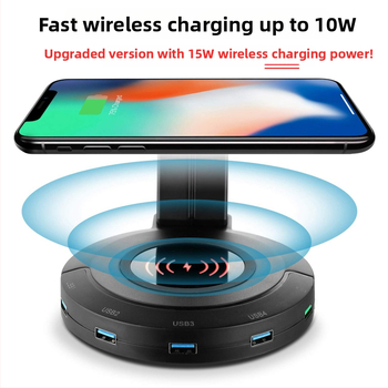 Držiak na slúchadlá s USB bezdrôtovým nabíjaním a RGB osvetlením, univerzálna kompatibilita, model CHZ001