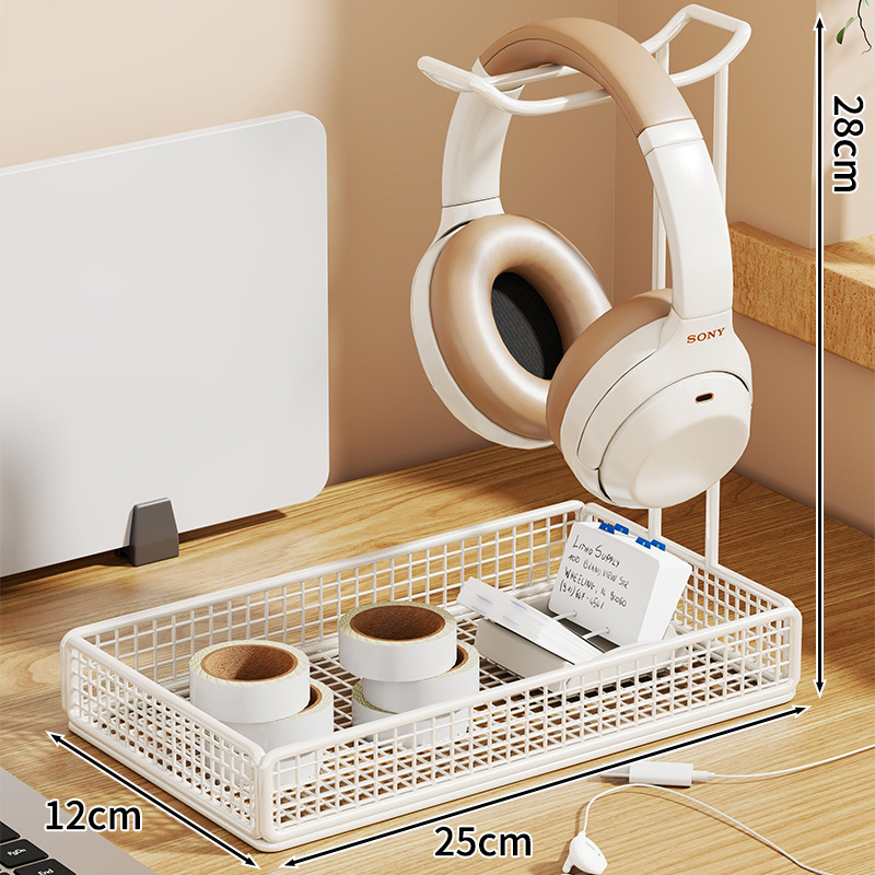 Stalak za slušalice za stolno igranje, metalna polica za pohranu, 6 razina, Bluetooth kompatibilan