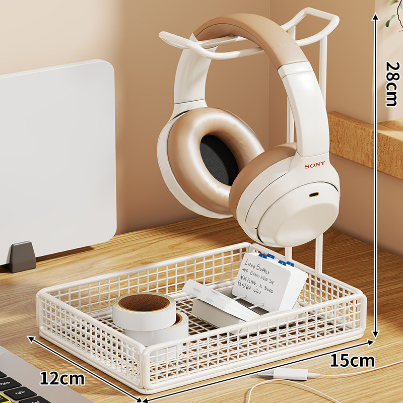 Stalak za slušalice za stolno igranje, metalna polica za pohranu, 6 razina, Bluetooth kompatibilan