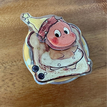 Suport Snap-on magnetic MagSafe pentru telefon, universal, acrilic, design lună și stele, pentru noptiere