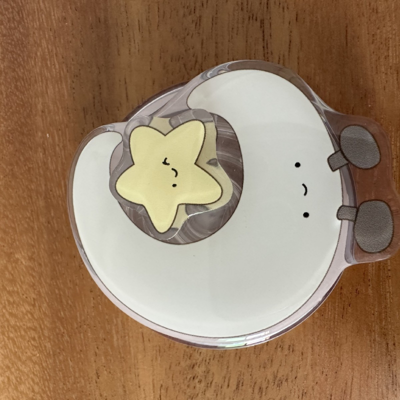 Suport Snap-on magnetic MagSafe pentru telefon, universal, acrilic, design lună și stele, pentru noptiere