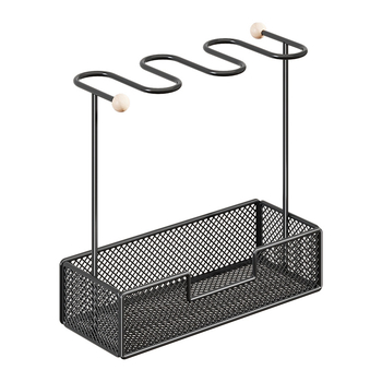 2-u-1 nosač za slušalice i spremnik za Switch kontroler | stolni metalni, 2 etaže, jednostavan modern stil