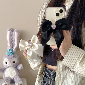 Rhinestone masnival díszített asztali telefonállvány gyűrűtartóval, műanyag, általános stílus